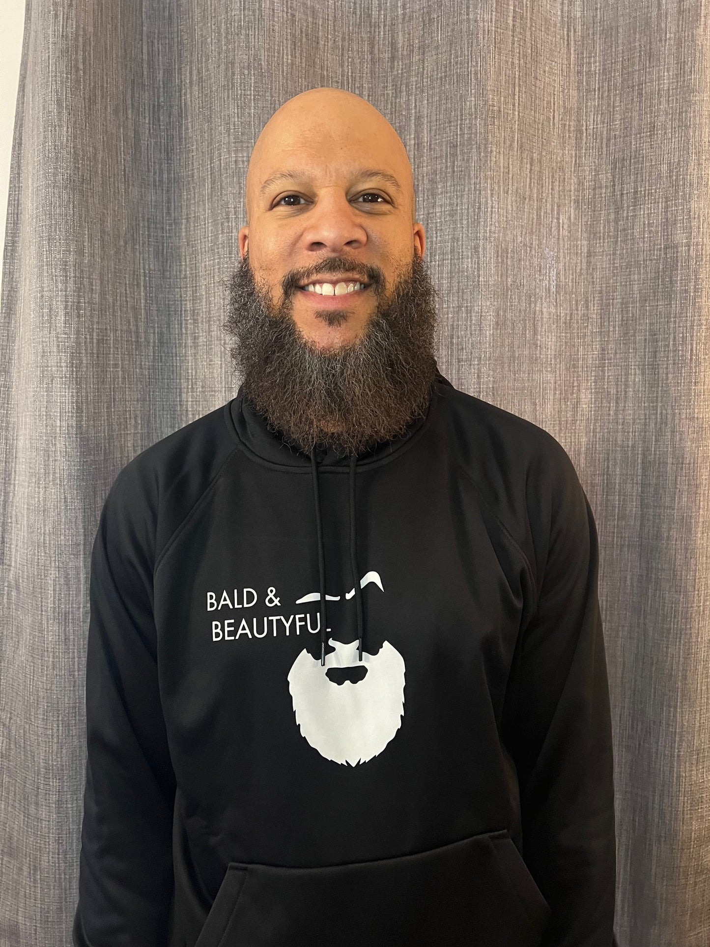 Black Go-Dry Performance Hoodie - "Bald and Beautyful"